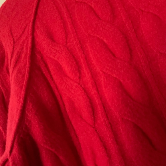 Aerie unREAL red Cable Crew Sweater XXS - Picture 4 of 9